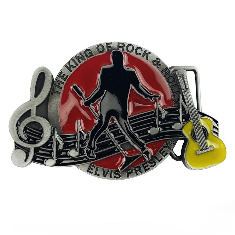 1851 ND Vintage Style Guitar Music Belt Buckle 's Simple Western Cowboy